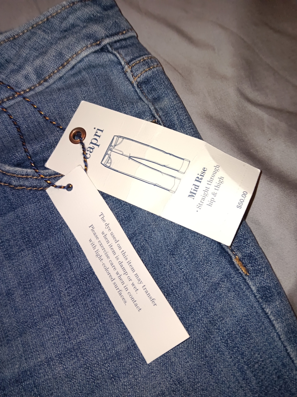 Simply Vera Wang Mid-Rise Capri Jeans — Classic Medium Wash - Picture 2 of 5